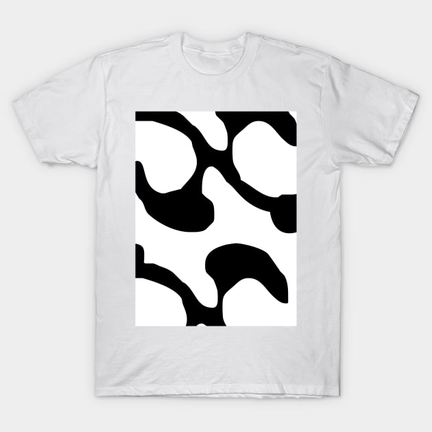 Black and white swirl pattern T-Shirt by Word and Saying